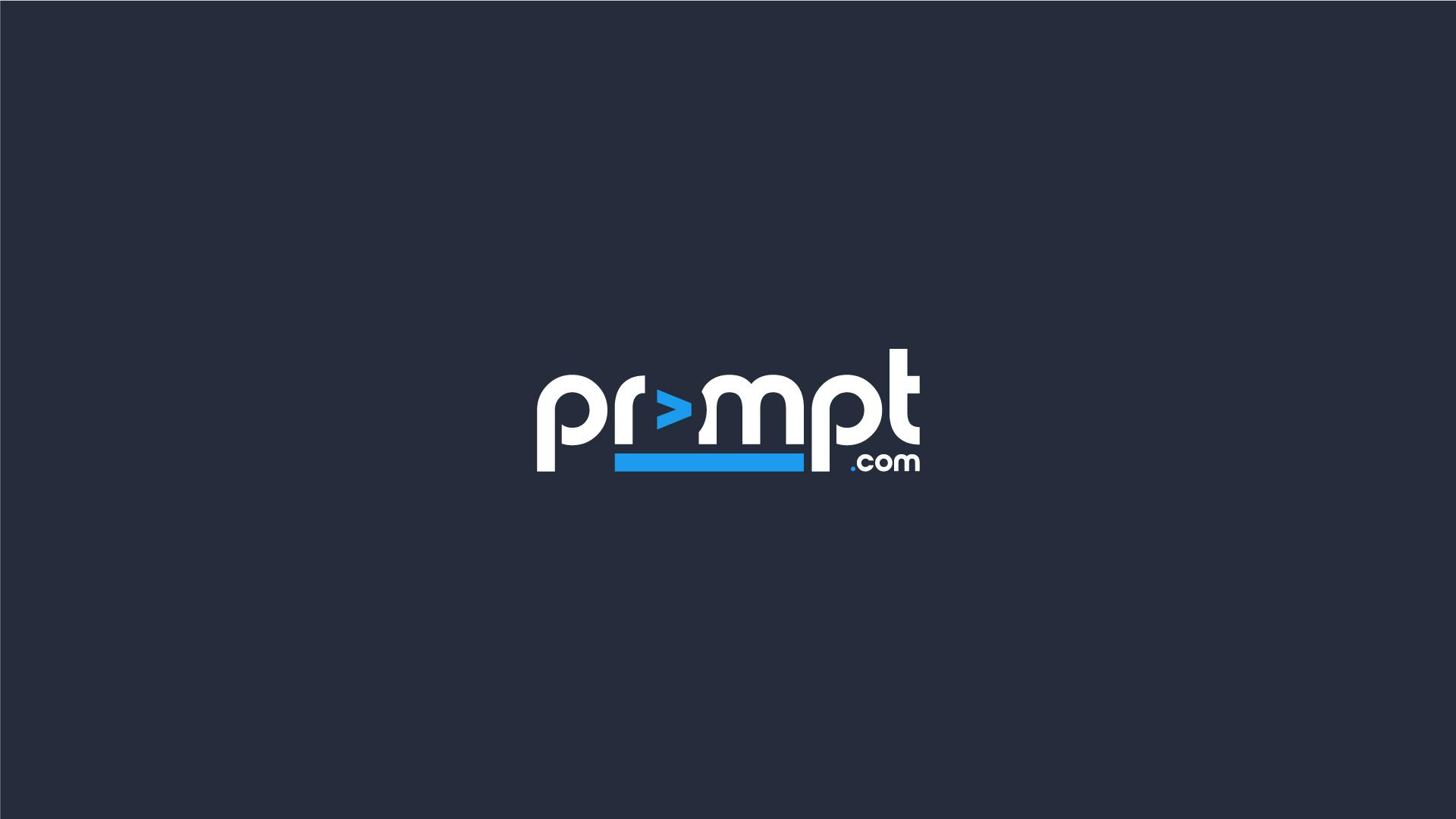 Prompt.com logo on a dark blue background